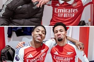 双双续下长约，英超官方晒阿森纳两位小将斯凯利&恩瓦内里合照
