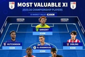 德转列英冠身价最贵阵：迪布林、哈钦森、埃尔哈努斯、贝利斯在列