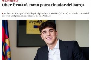 世体：巴萨下周三将与Uber签署赞助协议，库巴西将参加该活动
